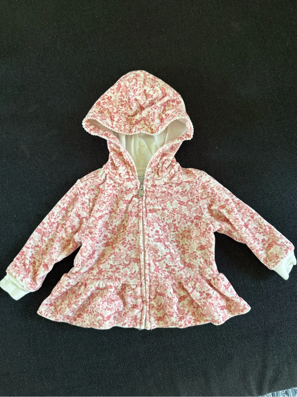 Ralph Lauren Terry Pink Floral Hoodie & Jogger Set 6m